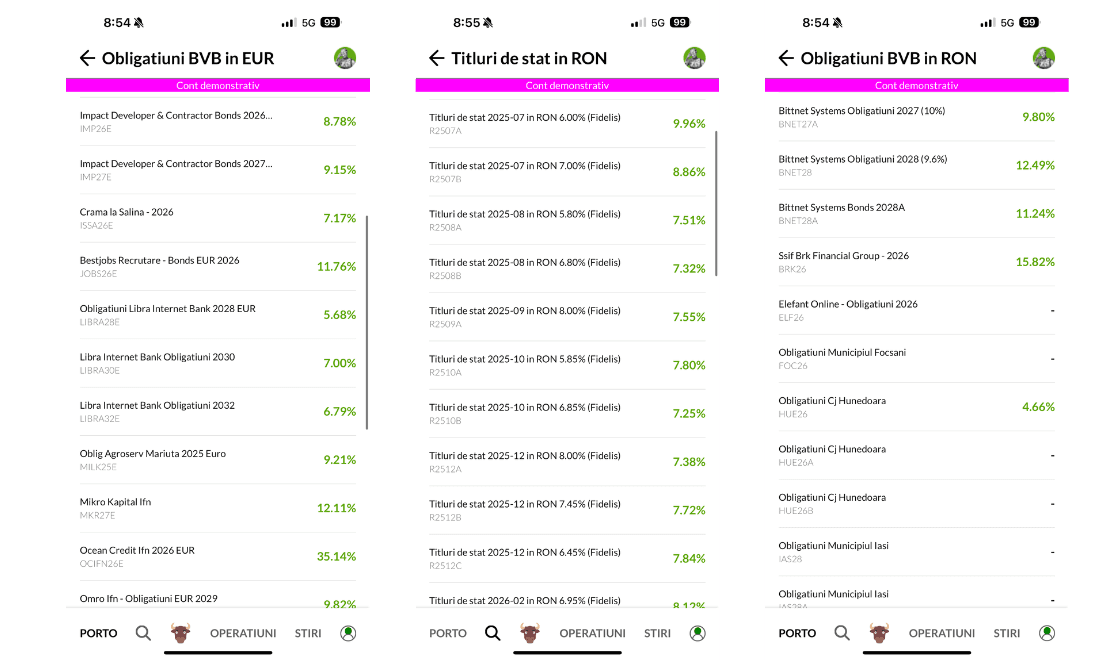 titluri de stat tradeville