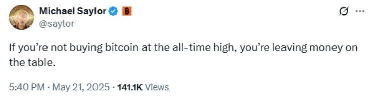 Michael Saylor: postare X