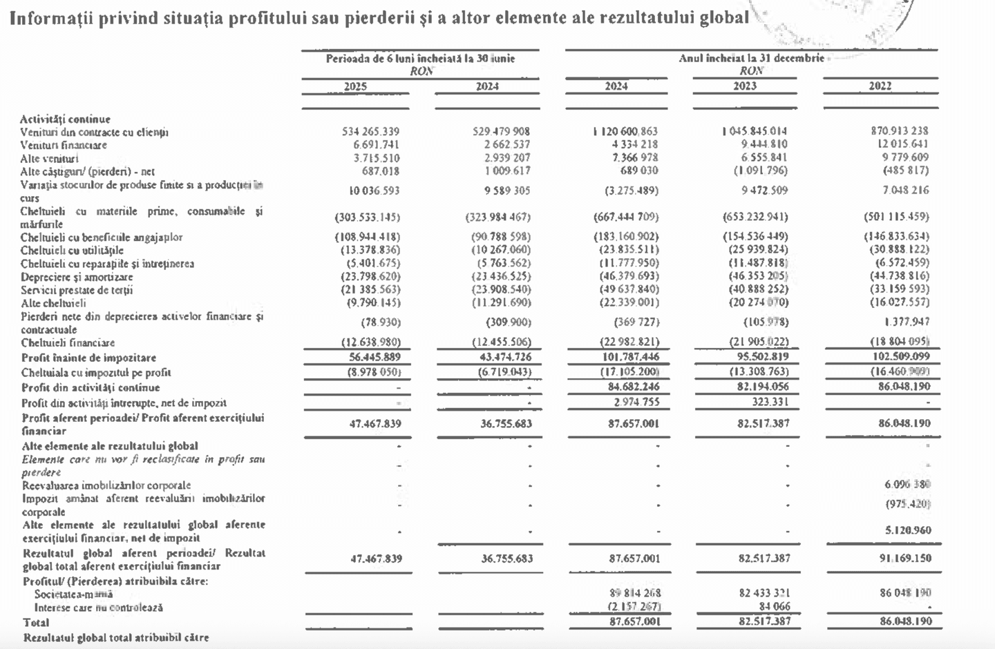 rezultate financiare cris tim bvb