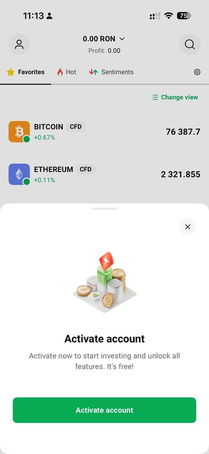 activeaza contul xtb romania