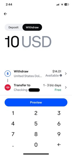 retragere bani coinbase