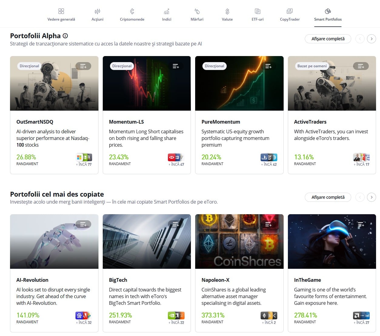 portofolii smart la etoro