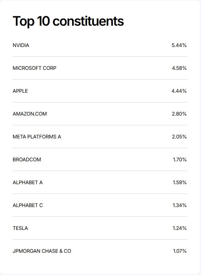 top 10 constituenti msci